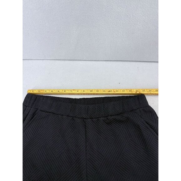 SEE AND BE SEEN Womens Black Textured 2 Piece Wide Leg Crochet Detail Boho SZ 2X - Picture 16 of 16